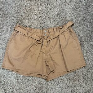Ava & Viv High Waist Tan Shorts